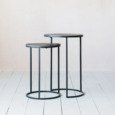 Graham & Green Skylar Set of Two Round Side Tables