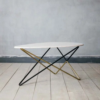 Graham & Green Detroit Marble Oval Side Table