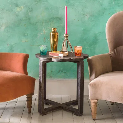 Graham & Green Black Scallop Side Table