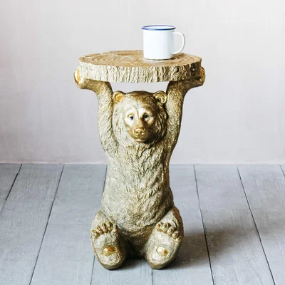 Graham & Green Reggie Gold Bear Side Table