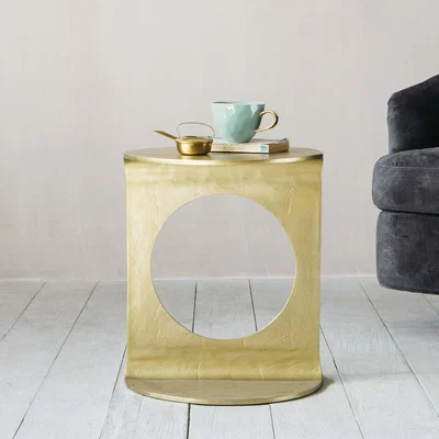Graham & Green Gia Gold Round Side Table