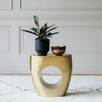 Graham & Green Gold Cut Out Side Table