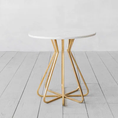 Graham & Green Maude Large White Marble Side Table