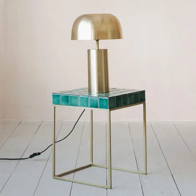 Graham & Green Rhia Green Tile Side Table
