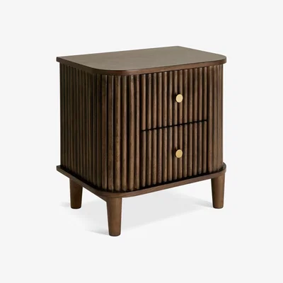 Habitat Habitat Kendi 2 Drawer Side Table - Walnut