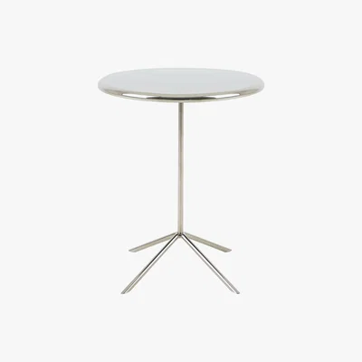 Habitat Estelle Silver Round Side Table, Silver