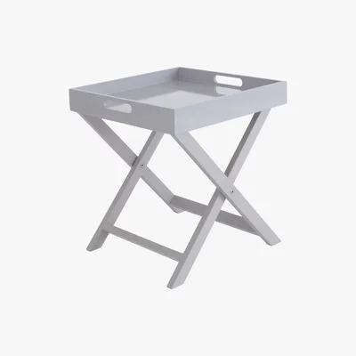 Habitat Oken Grey Folding Side Table With Removable Tray Top, Grey