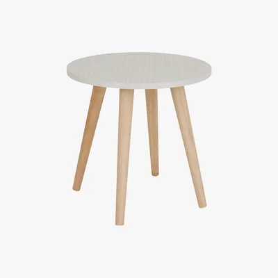 Habitat Clover Grey Patterned Side Table With Solid Wood Legs, Grey