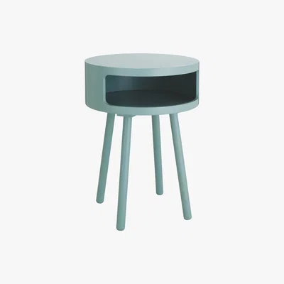 Habitat Bumble Sage Green Side Table With Storage Shelf, Green Green