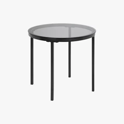 Habitat Habitat Maxim Black Smoked Glass Side Table