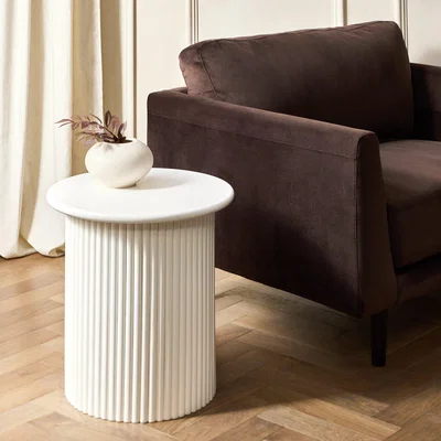 Habitat Habitat Luan Slatted Side Table - White