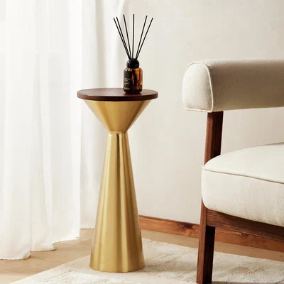Habitat Habitat Lottie Round Side Table - Gold