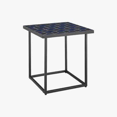 Habitat Adina Black And Blue Side Table, Black And Blue