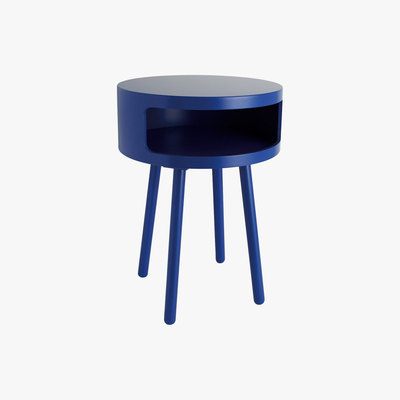 Habitat Bumble Cobalt Blue Side Table With Storage Shelf, Blue