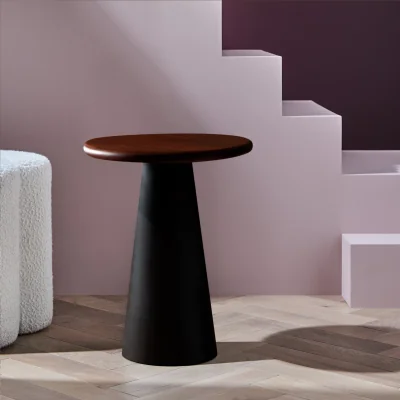 Habitat Habitat Collins Side Table - Black and Walnut