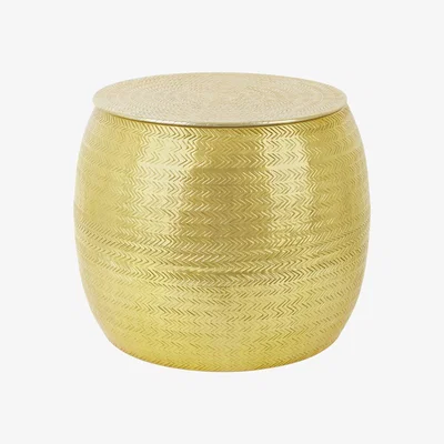 Habitat Habitat Sona Storage Side Table - Brass