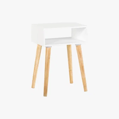 Habitat Habitat Cato Solid Wood Side Table - White, White