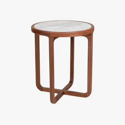 Heal's Heal's Anais Side Table White Marble - Heal's UK Furniture