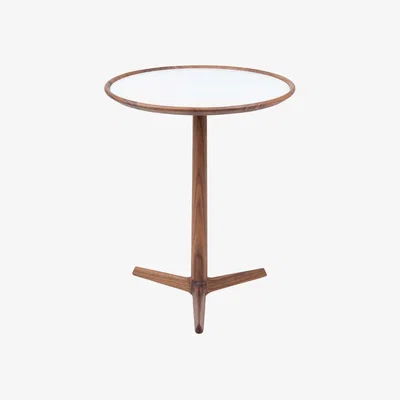 Heal's Porada Pausa 61 Side Table Walnut Glass - Heal's UK Furniture