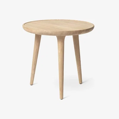 Heal's Mater Accent Side Table White Matt Lacquered Oak Large W60 x H55 - Heal's UK Furniture