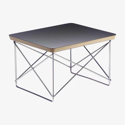 Heal's Vitra Eames Occasional Table LTR American Cherry Veneer Chrome Base - Heal's UK Furniture