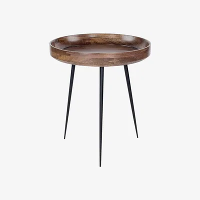 Heal's Mater Bowl Table Medium Grey Smoked Mango Wood