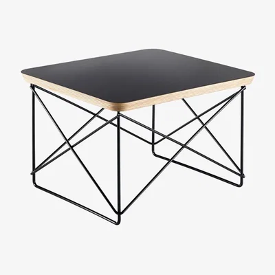 Heal's Vitra Occasional Table LTR Marble Top Basic Dark Base - Heal's UK Furniture