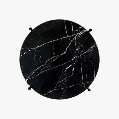 Heal's Gubi TS Side Table Black Marquina Dia. 40cm