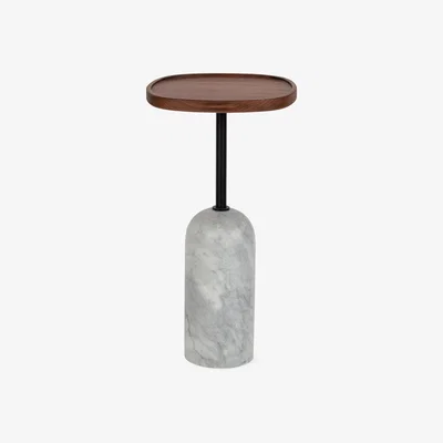 Heal's Porada Ekero Square Side Table Carrara White Marble Base - Heal's UK Furniture