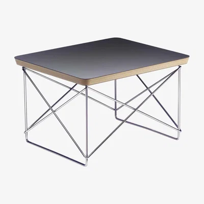 Heal's Vitra Eames Occasional Table LTR Gold Leaf Chrome Base - Heal's UK Furniture