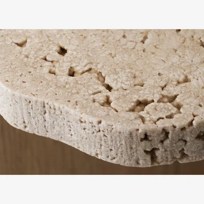 Heal's Ligne Roset Rhea Side Table Travertine Top