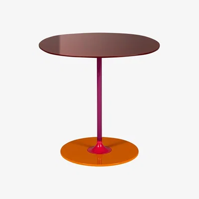 Heal's Kartell Thierry Table Medium Burgundy - Heal's UK Furniture