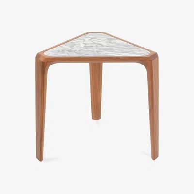 Heal's Heal's Mary's Side Table Walnut & Black Marble - Heal's UK Furniture