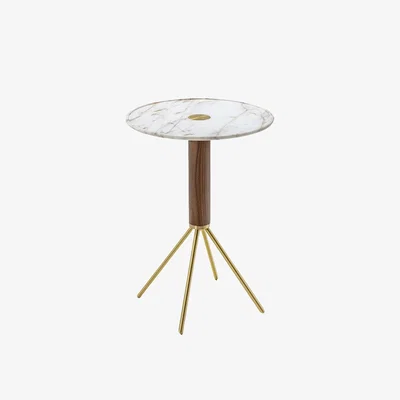 Heal's Porada Jelly 55 Side Table Round White Calacatta Gold - Heal's UK Furniture