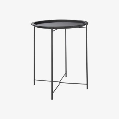 Homebase Metal Folding Side Table - Black