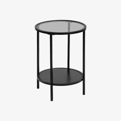 Homebase Fraser Smoked Glass Side Table