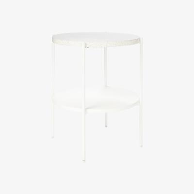 Homebase Solna Terrazo Side Table - White