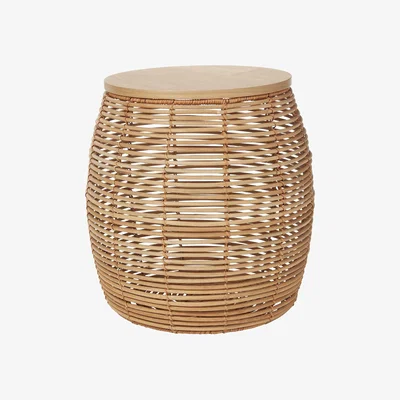 Homebase Rey Rattan Storage Side Table