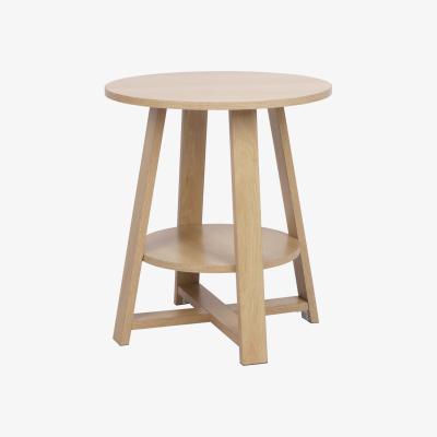 Homebase Dorval 2 Tiered Side Table - Oak Effect
