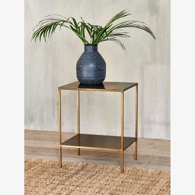 John Lewis Nkuku Mahi Side Table, Antique Brass