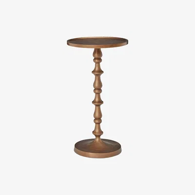 John Lewis ANYDAY John Lewis & Partners Antique Pedestal Side Table, Brass