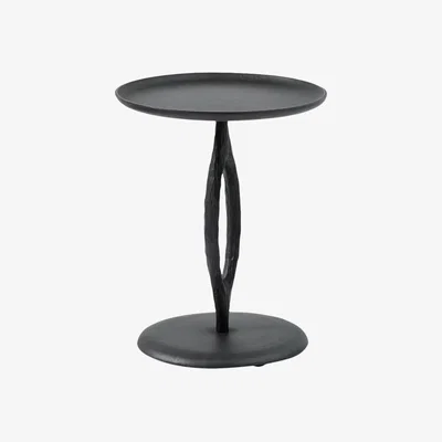 John Lewis west elm Sintra Metal Side Table, Dark Bronze