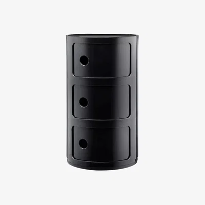 John Lewis Kartell Componibili 3-Tier Side Table, Black