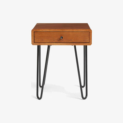 John Lewis John Lewis & Partners Hairpin Side Table, Dark Oak
