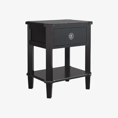 John Lewis Laura Ashley Henshaw 1 Drawer Side Table, Black