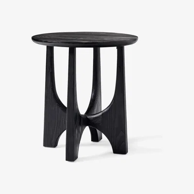 John Lewis west elm Tanner Hemlock Wood Side Table, Black
