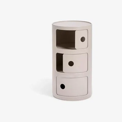 John Lewis Kartell Componibili Bio Storage Side Table, Cream