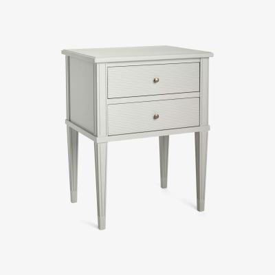 John Lewis John Lewis Gustav 2 Drawer Bedside Table, Grey