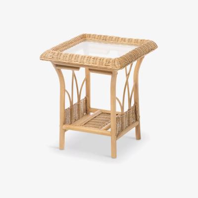 John Lewis Desser Viola Rattan Side Table, Natural