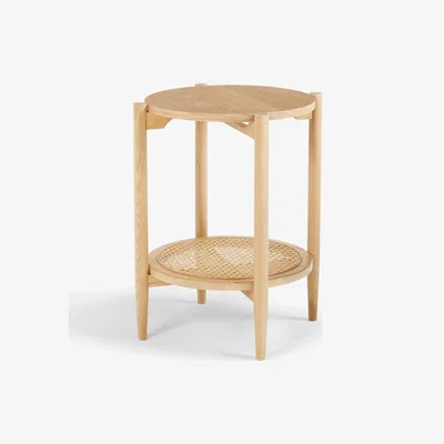 John Lewis John Lewis & Partners Stacked Cane Side Table, Natural